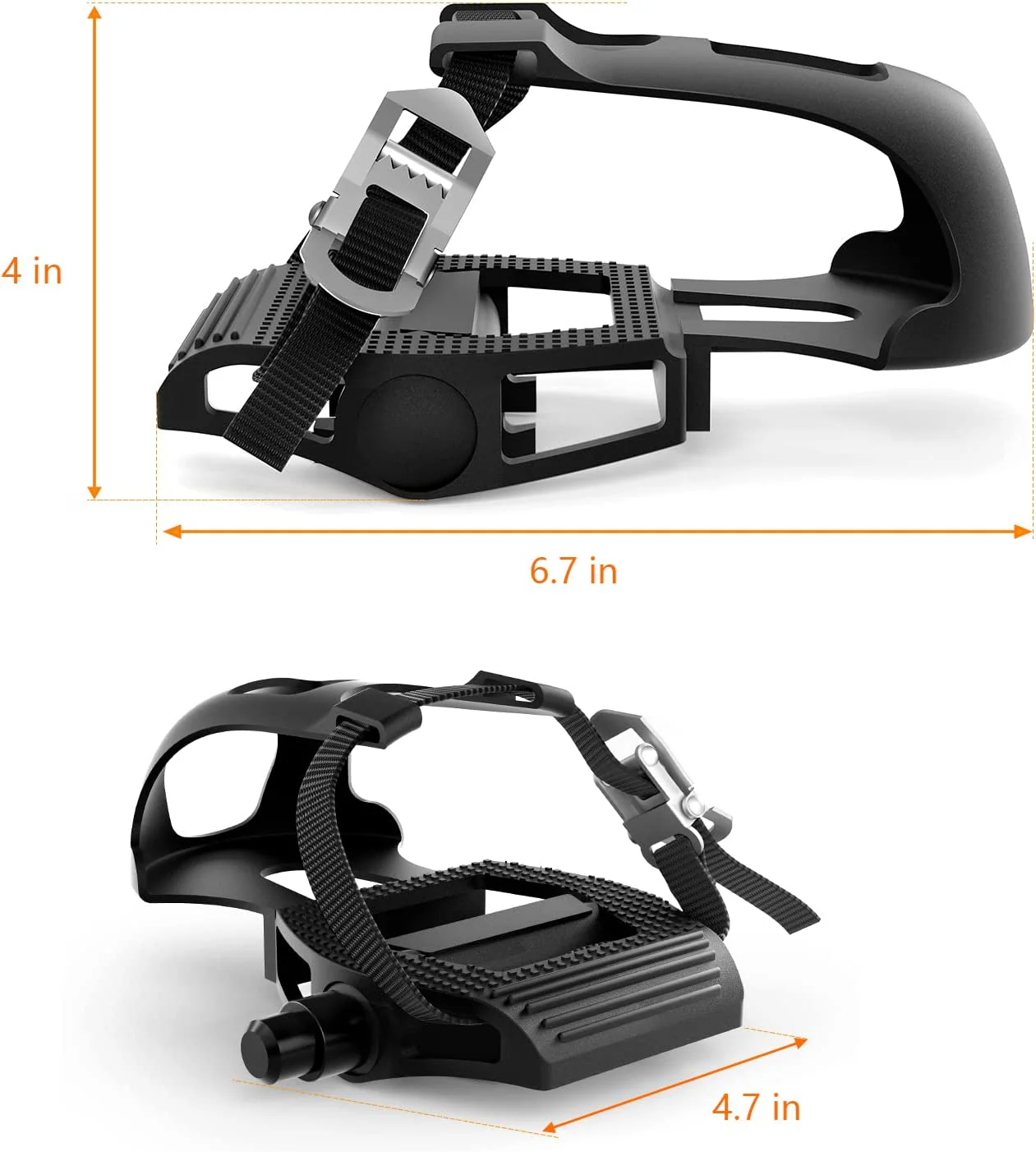 Yesoul Bike Pedals With Toe Clips Cage - Image 3